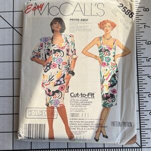 1980s McCall’s 2586 | Uncut Petite Sewing Pattern | Jacket & Dress | Cut-to-Fit